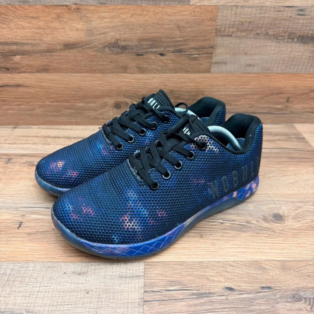 NoBull Trainer Iridescent Purple Blue Mens 6 Womens 7.5 Training Shoes Gym